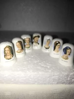 £8.99 • Buy FENTON BONE CHINA  THIMBLES  SET COLLECTION - Henry VIII And His 6 Wives