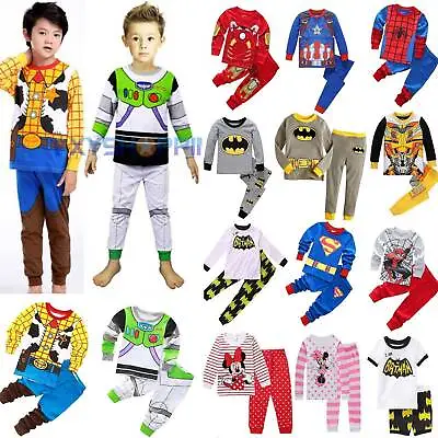 6 Months-8 Years Kids Boys Girls Dressing Up Cosplay Costumes Pyjamas Outfit Set • £7.39