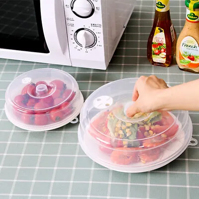 Plastic Microwave Food Cover Clear Lid Safe Vent Kitchen Tools Home Accessor:da • £3.98