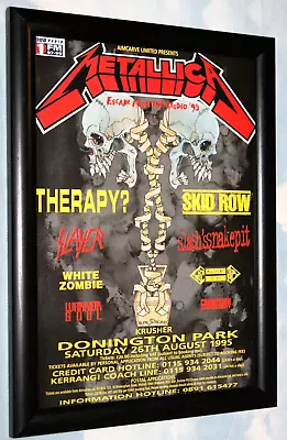 METALLICA Band Framed A4 Original 1995 Escape From Studios ROCK TOUR ART Poster • £13.99