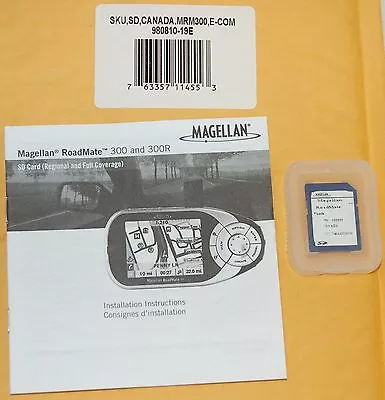 NEW Magellan RoadMate GPS 300 300R Map Update One SD Card - CANADA Full Coverage • $20.95