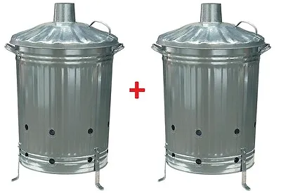  2 X 90 LITRE GARDEN INCINERATOR/BURNER FOR GARDEN RUBBISH. ( MADE IN UK ) • £38.99