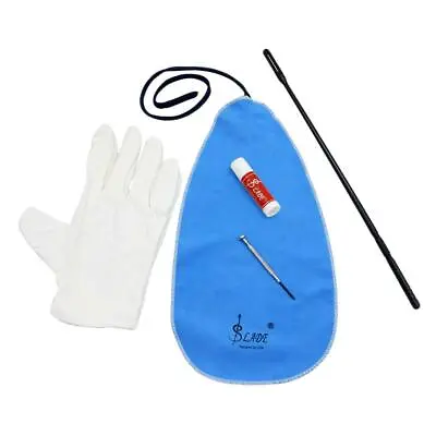 $17.01 • Buy Flute Cleaning Kit Set Cleaning Cloth+Stick+Grease+Screwdriver+Gloves 5 In 1