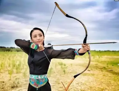 Handmade Traditional Chinese Recurve Bow Mongolia Longbow Archery Practice Sport • $56.99