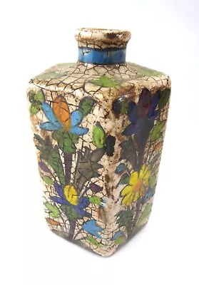 Antique Persian Qajar Pottery Flask Bottle 19th Century Vase Form Islamic Iznik • $150