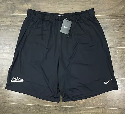 Nike Oakland Athletics Shorts Mens 2XL Black MLB Athletic Baseball NWT • $26.25