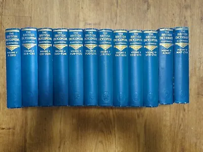 The British Encyclopedia Illustrated Full Set Vols 1 - 12 Odhams 1933 Antique • £14