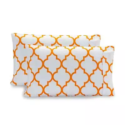Elegant Comfort Quatrefoil - Moroccan Trellis Pattern - Set Of 2 Pillowcases • $11.99