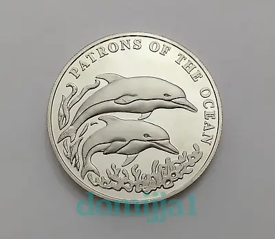2001 Zambia 1000 Kwacha Coin KM #90 Proof / Dolphins • $29.90