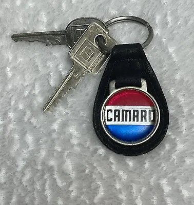 Vintage Chevrolet CAMARO Motor Car Keyring Key Chain Fob Badge W/Original Keys • $49.95