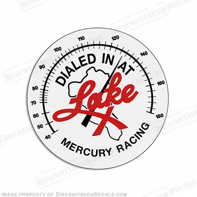 Fits Mercury Racing  Dialed In At Lake X  Decal - Pick Size! • $16.95