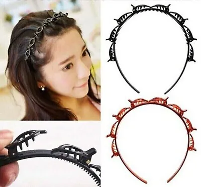 Hairstyle Hairpin Hair Accessories Double Layer Bangs Clip Headband Hairband • £3.43