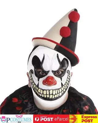 Freak Show Killer Clown Face Mask Horror Halloween Costume Accessory • $18