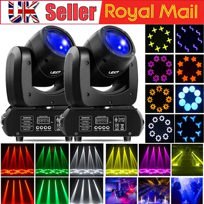 2x Beam 120W Moving Head Stage Lighting 8 Gobo DJ Disco Party Spot Effect Light • £199.98