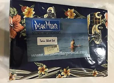 DEAN MILLER SURF Bedding 3 Piece Twin Sheet Set NEW • $50