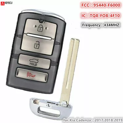 For Kia Cadenza 2017-2019 Keyless Remote Smart Key Fob TQ8-FOB-4F10 95440-F6000 • $26.64
