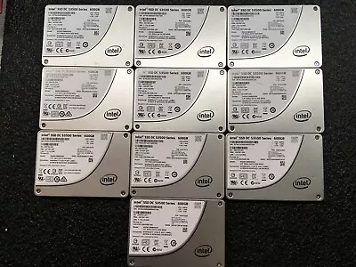 Lot 10  Intel DC S3500 600GB 2.5   SATA SSD  SSDSC2BB600G40 • $290