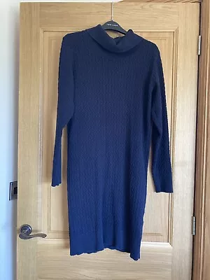 Dubarry Navy Cable Knit Dress Size 12 • £45