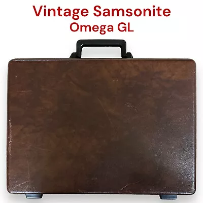 Vintage Samsonite Omega GL Brown Hard Shell Briefcase Combo Lock Attaché Case • $49.99