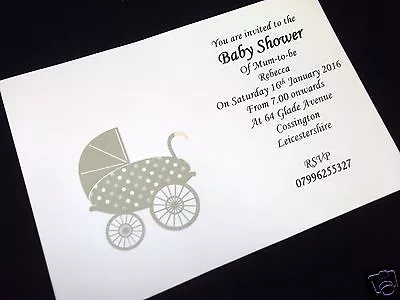 Baby Shower Invitations X 15 Personalised + Envelopes • £12.50