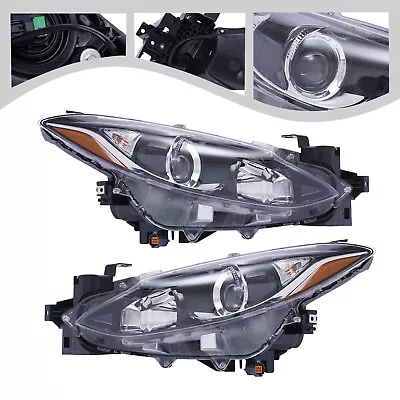 Headlight Set For 2014 2015 2016 Mazda 3 Sport Hatchback Sedan Pair With Bulb • $161