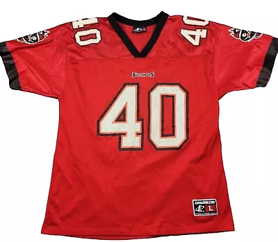 Vintage Logo Athletic Tampa Bay Buccaneers Mike Alstott Red Jersey Men’s Large • $33.54