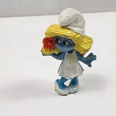 2011 Peyo Smurfette Smurf Flower In Hair Action Figure McDonald Happy Meal Toy • $7.29