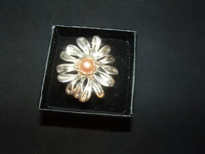 HG Hagit Gorali 925 Sterling Silver Flower Ring Size 7.5  9.03g • $59.99