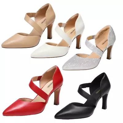 Women D'Orsay Pump Shoes Stilettos Heel Pointed Toe Comfort Slip On Pump Shoes • $27.59
