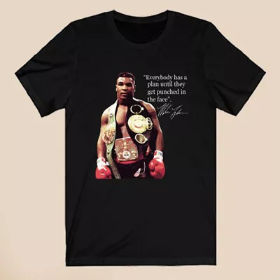 Iron Mike Tyson Quotes Men's Black T-Shirt Size S-5XL • $18.99