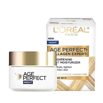 L'oreal Age Perfect Night Cream Anti-Aging Face Moisturizer Soy Seed Proteins  • $16.89