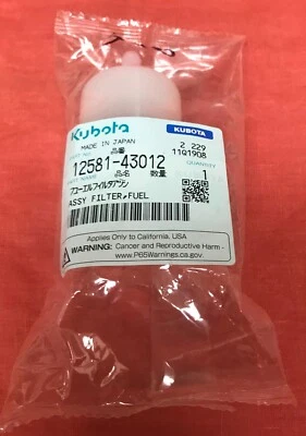 $10 • Buy Genuine Kubota RTV Fuel Filter, 12581-43012, 1258143012, 12581-43010