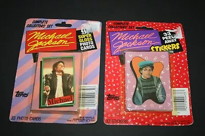 Michael Jackson Topps 33 Card & 33 Sticker Sets ( Mint In Packages ) 1984 • $29.99