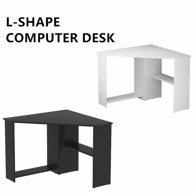 Corner Computer Desk Home Office L-shape Table Study Workstation Shelf • $89