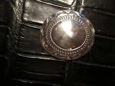 VTG Navajo Belt Style Sterling Silver Concho  Hand Stamp Work • $46