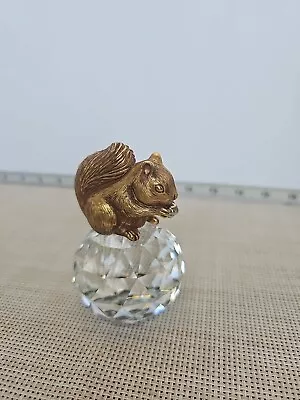 Swarovski Crystal Trimlite Gold Squirrel Paperweight • $50