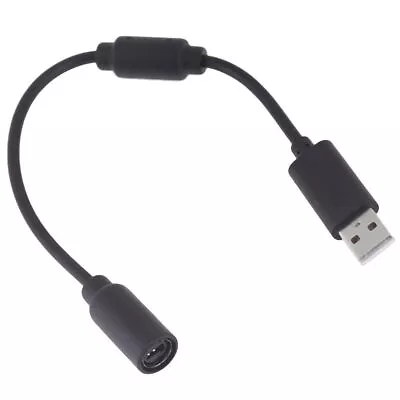 For Xbox 360 - Black Wired Controller Breakaway To PC USB Port Adapter Converter • £2.99