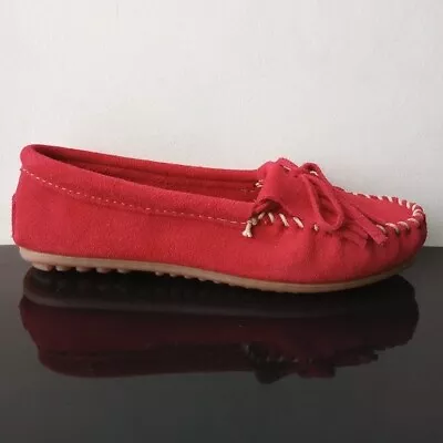 Minnetonka Women's Kilty Hardsole In Cherry Red • $44.99