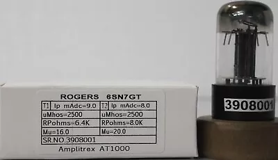 6SN7GT ROGERS Amplitrex AT1000 Tested #3908001 • $110