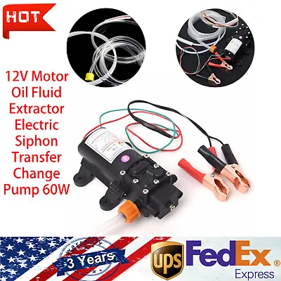 12V Motor Oil Fluid Extractor Electric Siphon Transfer Change Pump 60W Durable • $24.70