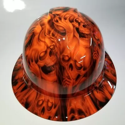 $49.99 • Buy Hard Hat Custom Hydro Dipped FULL BRIM HEAR NO,SEE NO EVIL SKULLS OSHA 
