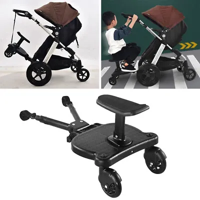 Universal 25kg Buggy Stand Board With Seat Stroller Pram Pushchair Connect Load • £39.99