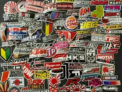 Lot Set Of 100 Automotive Racing Decals Stickers Stock Car Drag Nascar PDRA NHRA • $11.99