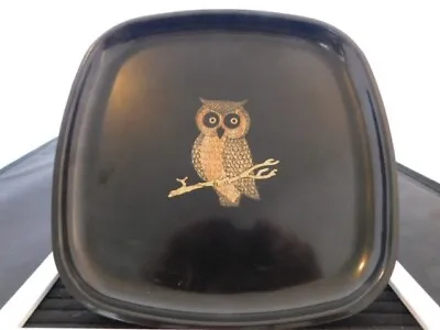 Fantastic Couroc  Owl  Tray - 8 1/2  By 8 1/2  - Mid Century Modern - Inlaid Owl • $30