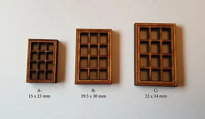 10 Pack MDF Laser Cut Windows For Terrain Buildings D&D Warhammer 28mm Railway  • £2.50