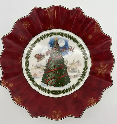 Villeroy & Boch Toy’s Fantasy Christmas Santa Sleigh Large Bowl NIOB • $35