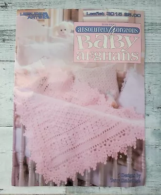 Vintage 90s Baby Afghan Crochet Blanket Pattern Book Leaflet #3015 - 5 Designs • $9.99