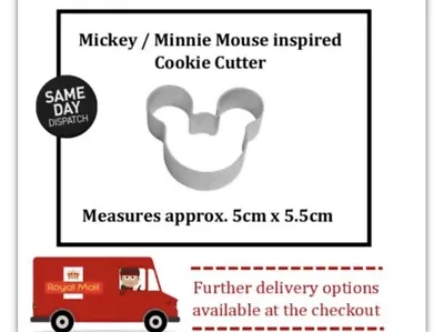 Mickey / Minnie Mouse Cookie / Sugarcraft Cutter DISNEY THEME CAKES/COOKIES • £2.99