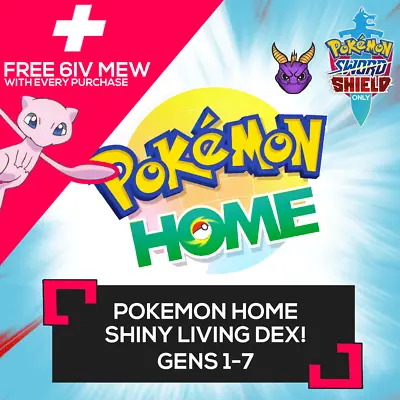 $5 • Buy Pokemon Home ✨Shiny✨ Living Dex! 845 Pokemon FAST!