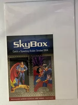 1994 Skybox Superman Man Of Steel Platinum Series 5x7 Promo Card Sheet | Combine • $10